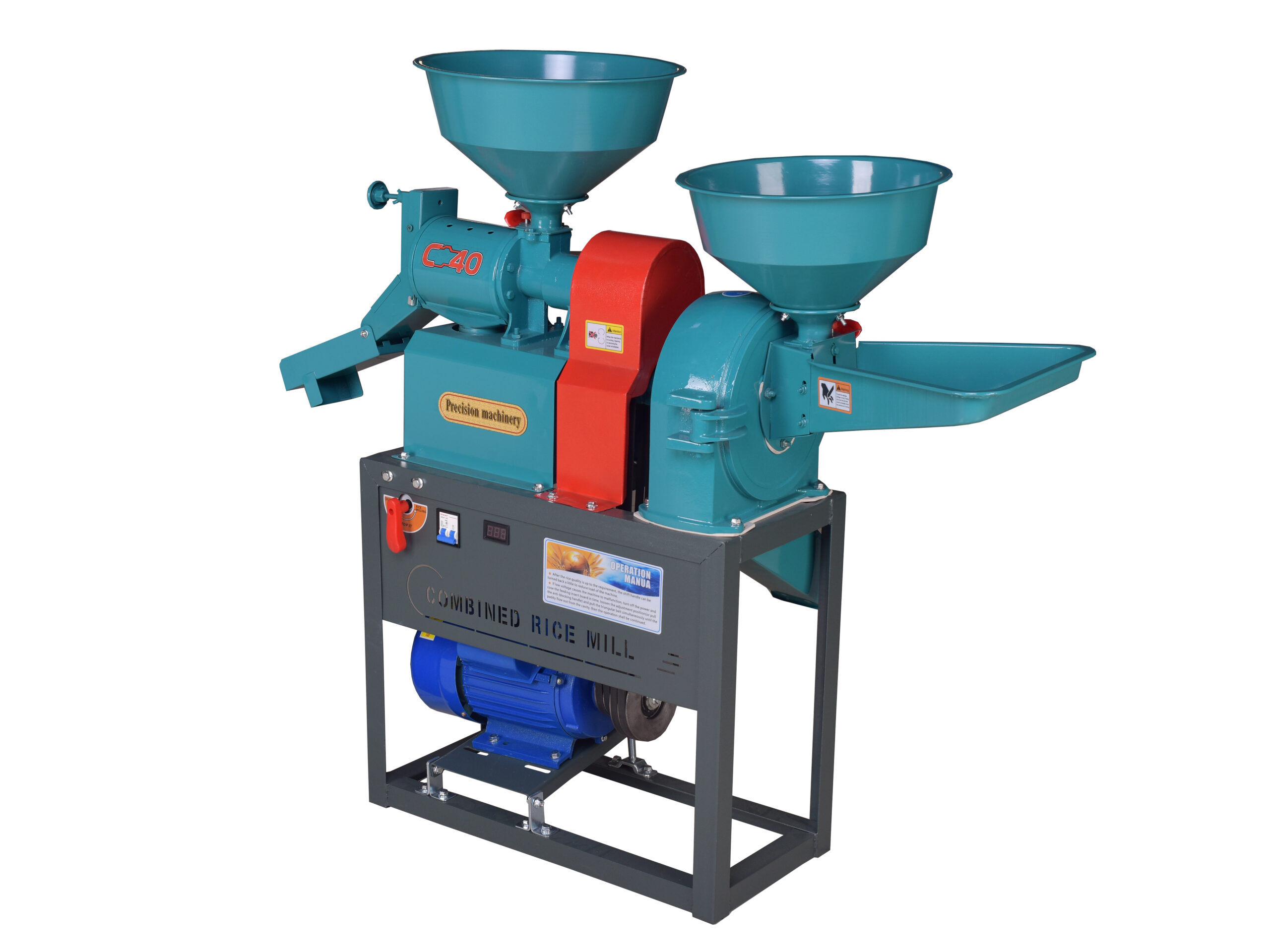Rice huller and pulverizer combined machine